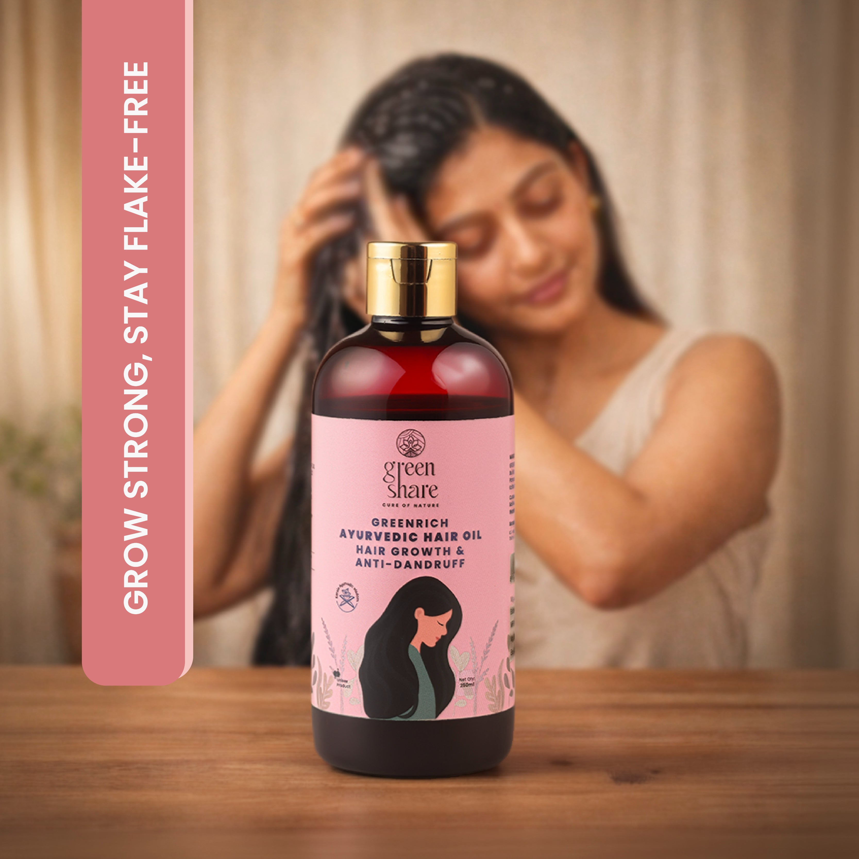 Green Rich Ayurvedic Hair Oil - Hair Growth & Anti Dandruff