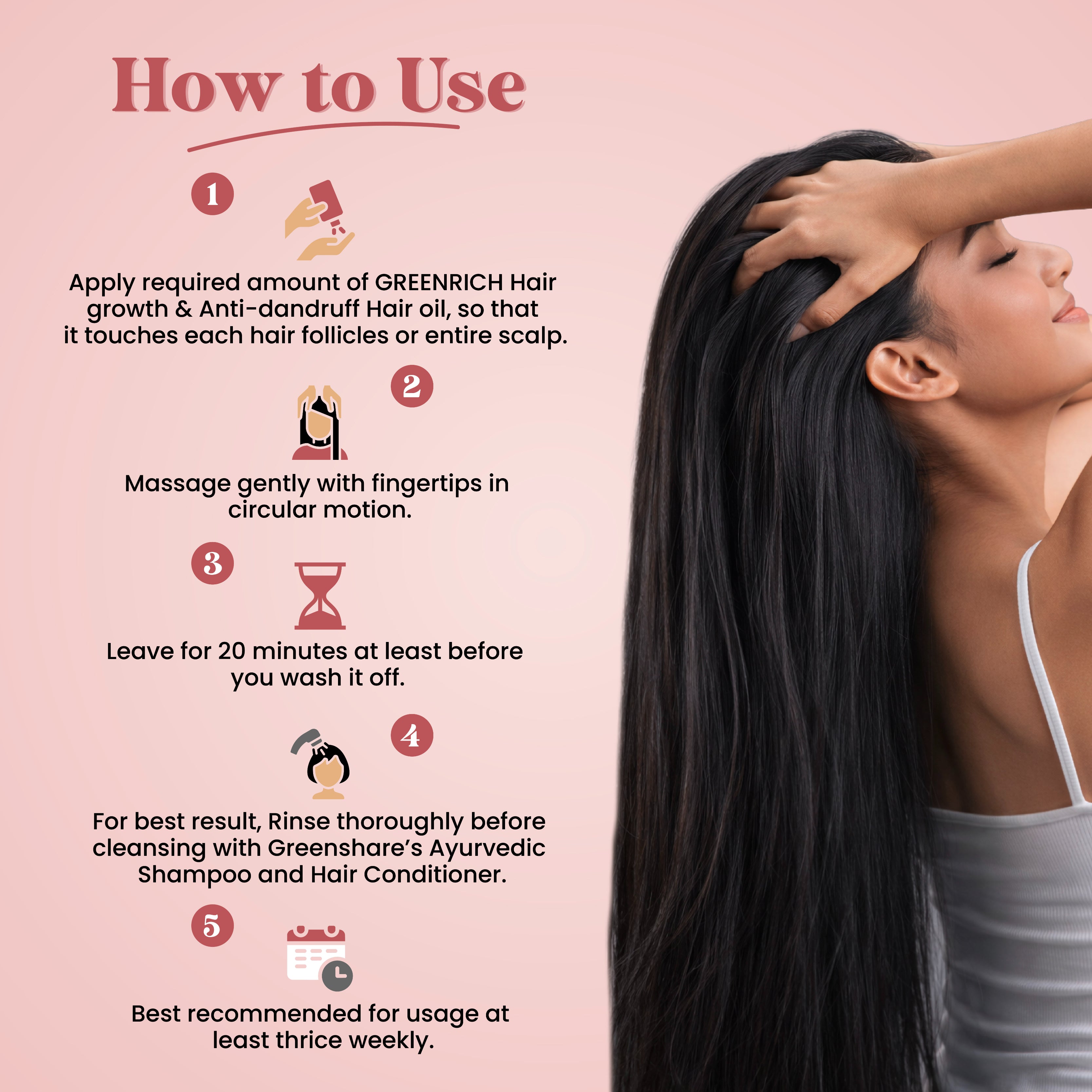 Green Rich Ayurvedic Hair Oil - Hair Growth & Anti Dandruff